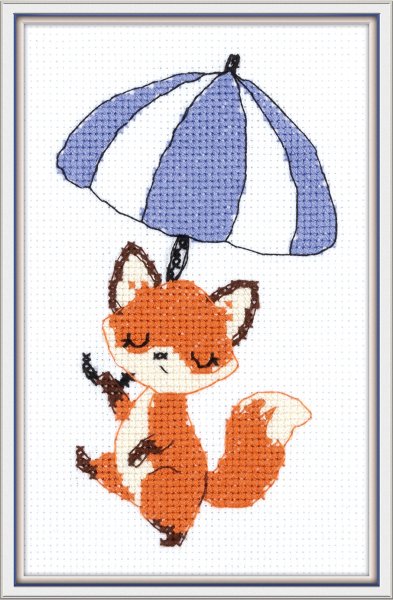 Набор для вышивания KLART "Прогулка под зонтом" 11 х 16.5 см 12-070