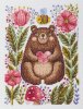 Набор для вышивания KLART "Медвежонок с пчелами" 16.5 х 21.5 см 8-542