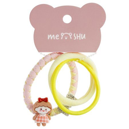 Резинки для волос MESHU ассорти текстур, 3 шт, европодвес RE-MS_60566