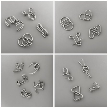 Набор металлических головоломок ТРИ СОВЫ 18 шт, картонная коробка RE-PM15_17703