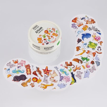 Настольная игра: ТРИ СОВЫ "Дублик. Животные" 60 карточек RE-НИ_66568