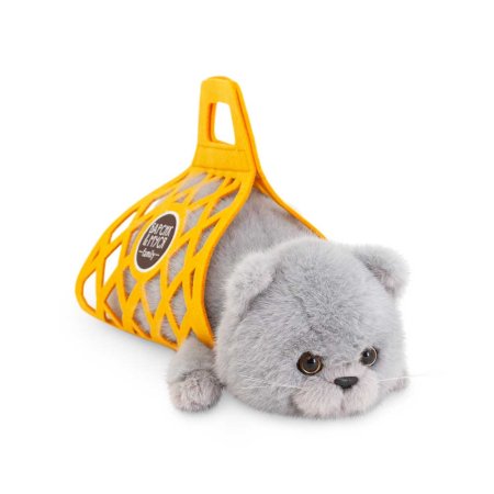 Мягкая игрушка ORANGE TOYS Кот Барсик в сумке, серый 35 см ORT-B1002/35