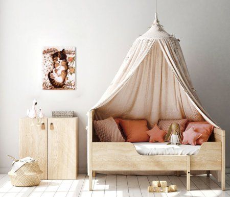 Набор для раскрашивания по номерам (холст на подрамнике) ФРЕЯ 40 х 30 см "Сны котика" PNB/PM-214