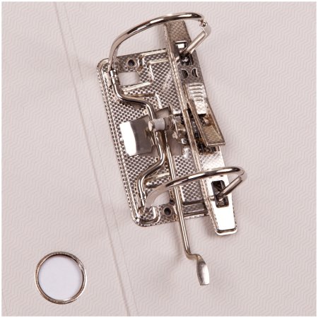 Папка-регистратор A4 OfficeSpace 70 мм, бумвинил, с карманом на корешке, серая RE-270115