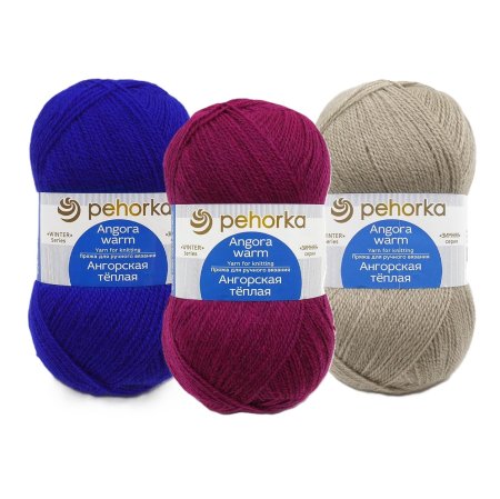 Пряжа Пехорская ПТ "Ангорская теплая" 60% акрил, 40% шерсть 100 г 480 м