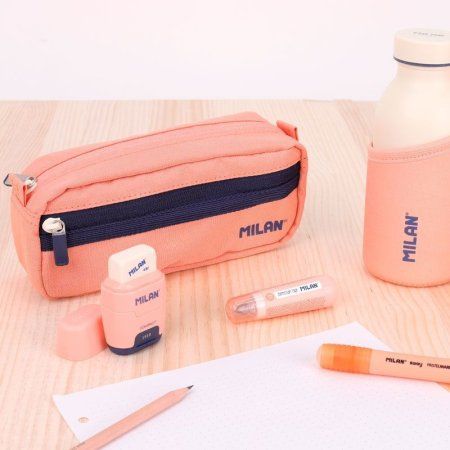 Пенал 2 отделения MILAN "1918" 21 x 8.5 x 6.1 см, розовый ML-081148SNCP