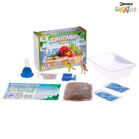Набор для опытов ЭВРИКИ Диномир 6 в 1 6946416