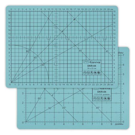 Мат для резки двусторонний GAMMA A4 30 х 22 см, ПВХ, в пакете DKR-04