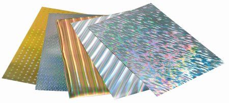 Картон голографический FOLIA 230 г/м2 50 x 70 см, 1 лист, Flame silver/серебряное пламя FL-301001