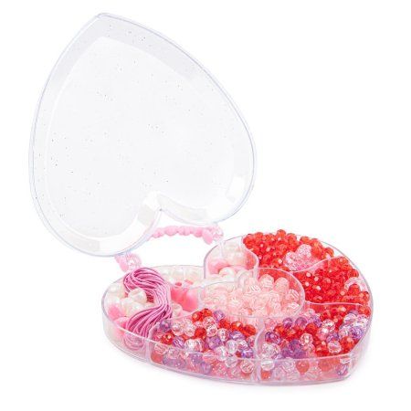 Набор бусин для рукоделия HOBBIUS "Сердце" №01 ассорти JHB-01