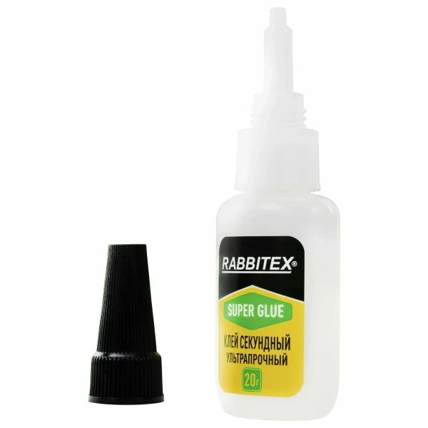 Клей секундный RABBITEX суперклей ультрапрочный гель 20 г S-609804