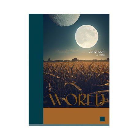 Тетрадь 96л. A4 клетка BG "Мой мир" на гребне, глянцевая ламинация RE-Т4гр96_лг 12057