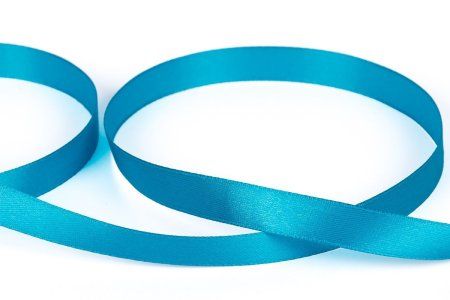 Лента атласная GAMMA 12 мм (1/2") 33 м ± 2 м №504N(17-4436) бирюзово-голубой LEN-12-504N