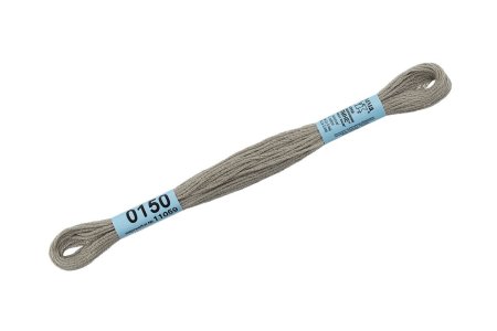 Нитки для вышивания GAMMA мулине (0001-0206) 8 м №0150 св-серый MG-0150