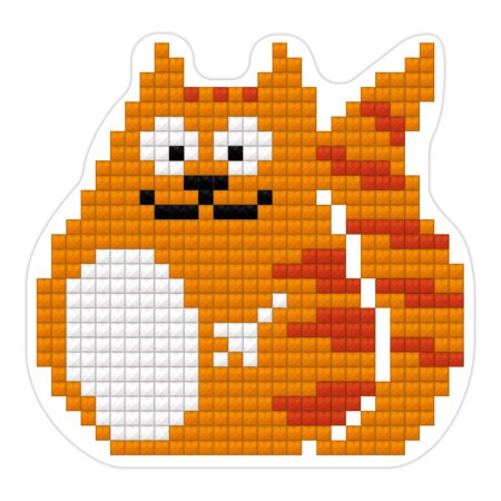 Кристальная (алмазная) мозаика ФРЕЯ магнит "Котик" 6.5 х 7 см ALVM-001