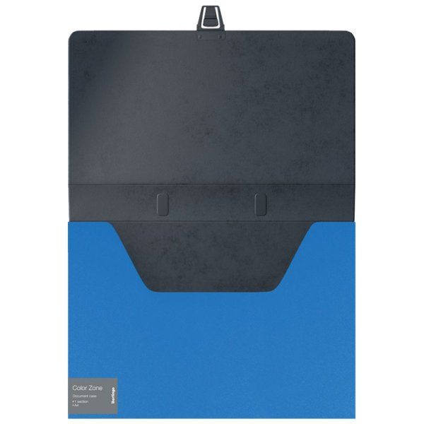 Папка-портфель 1 отделение A4 Berlingo "Color Zone" 330 x 230 x 35 мм, 1000 мкм, синяя RE-PF4_01041