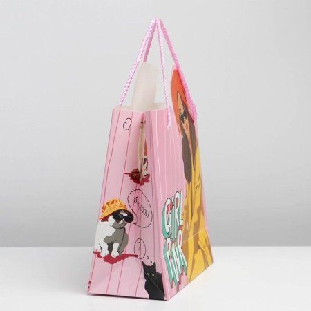 Пакет подарочный "Girl PWR" 25 x 26 x 10 см SIM-7150713