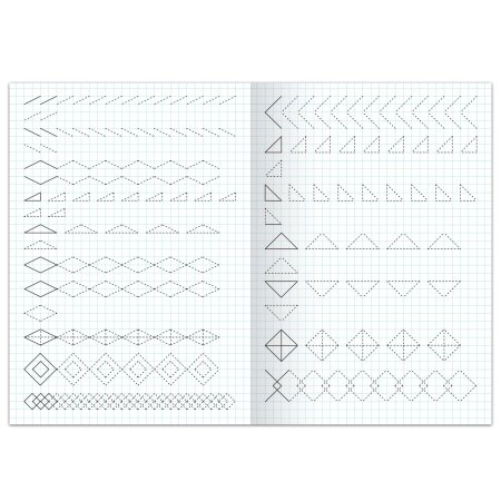 Прописи "Узоры по клеткам" А4 20 стр SIM-7810209