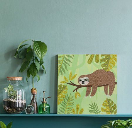 Кристальная (алмазная) мозаика ФРЕЯ постер "Ленивец" 30 х 30 см ALBP-268