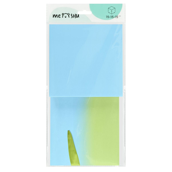 Коробка складная подарочная MESHU "Duotone. Blue-Green gradient" 15 x 15 x 15 см, с лентой RE-MS_54172