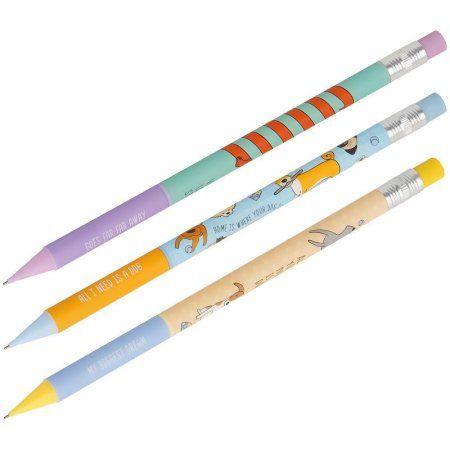 Карандаш механический MESHU "Best friend" 0.7 мм, печать на корпусе, с ластиком, ассорти RE-MS_47386