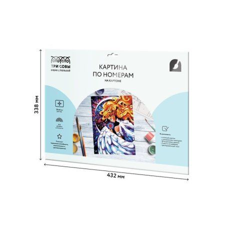 Картина по номерам на картоне ТРИ СОВЫ "Ангел" 30 x 40 см краски, кисть RE-КК_44045