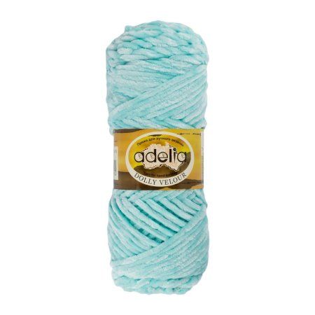 Пряжа ADELIA Dolly Velour 100% микрополиэстер 1 х 100 г 93 ± 6 м №41 мятный ADE-DOL-VEL-41