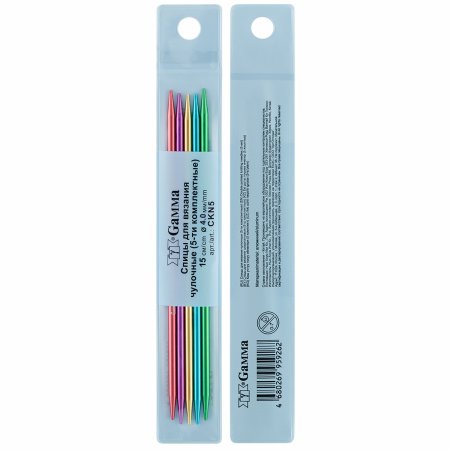 Спицы 5-ти комплектные GAMMA алюминий d 4.0 мм 15 см цветные CKN5-40