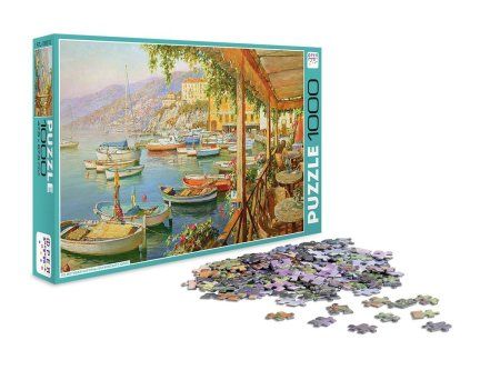 Пазл 1000 элементов ФРЕЯ "Завтрак в кафе у причала" PZL-1000/12