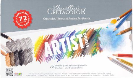 Набор для рисунков и эскизов CRETACOLOR Artist Studio Limited Edition 72 шт мет.пенал CR46572 Набор для рисунков и эскизов CRETACOLOR Artist Studio Limited Edition 72 шт мет.пенал CR46572