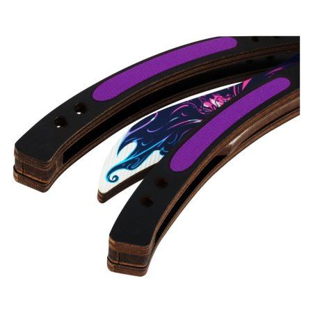 Нож деревянный ТРИ СОВЫ Бабочка "Нео Нуар" пакет с европодвесом RE-НД2БК002