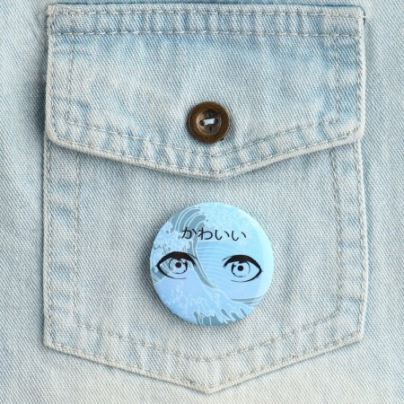 Значок закатной аниме "Море в глазах" 38 мм SIM-9487658