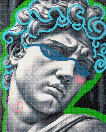 Кристальная (алмазная) мозаика ФРЕЯ на подрамнике "Давид на рейве" 40 х 50 см ALPD-287