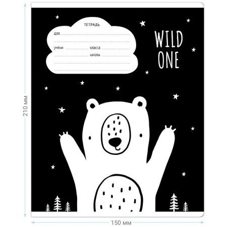 Тетрадь 18л. A5 клетка MESHU "Black&white" RE-MS_43310