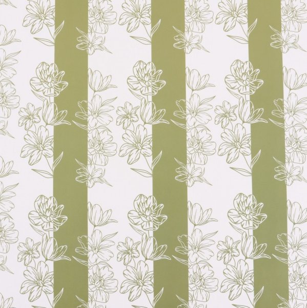 Бумага упаковочная глянцевая 50 х 70 см "Контурные цветы" SIM-10935911