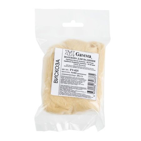 Волокно для валяния GAMMA 100% вискоза 25 г шампанское FV-025-1082