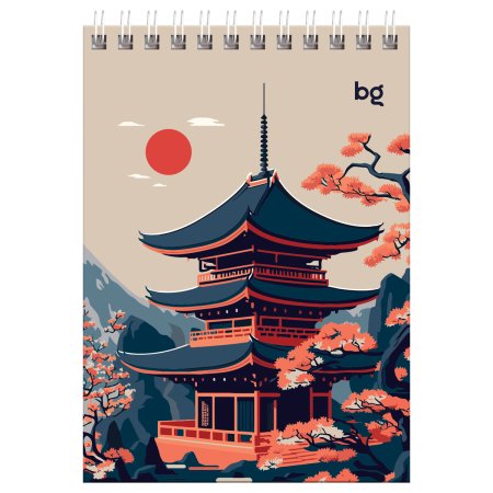 Блокнот A6 80л. BG "Asia style" на гребне RE-Б6гр80_59759