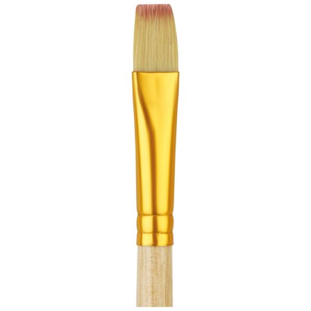 Кисть нейлон ArtSpace плоская №08 пакет, европодвес RE-NHF8_14537