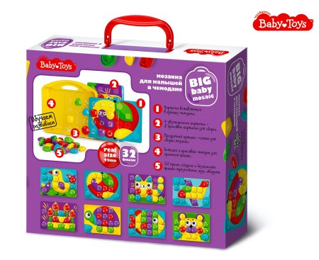 Мозаика Baby Toys "Котик" 32 элемента, 3+ KOR-04105