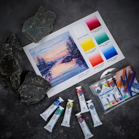 Набор масляных красок МАСТЕР-КЛАСС Basic colours 6 шт х 18 мл, в пластиковом коррексе с европодвесом NP-111392033