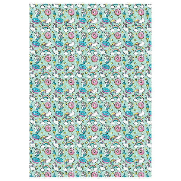 Упаковочная бумага глянцевая MESHU "Unicorn" 1л. 70 x 100 см 80 г/м2, ассорти, 1 шт RE-MS_62805