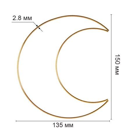 Каркас для рукоделия GAMMA "полумесяц" (заготовка) металл под золото RKC-015