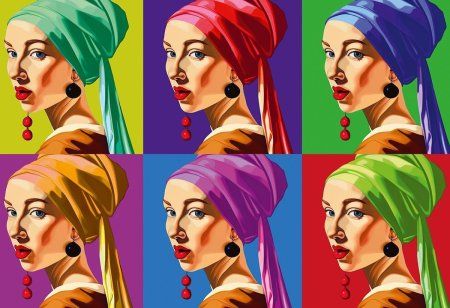 Пазл 500 элементов ФРЕЯ "Девушка в серёжках. Поп-арт" PZL-500/47