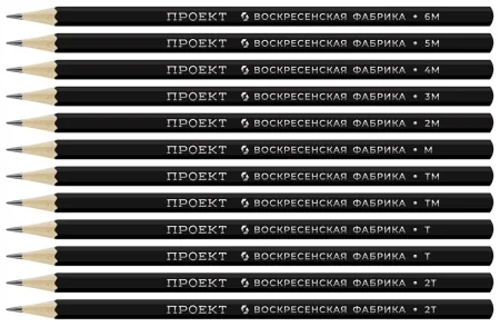 Карандаш графитный ВКФ "Проект" заточенный 1 шт