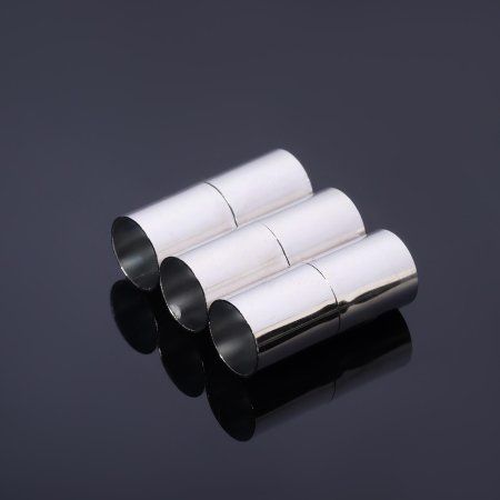 Замок-концевик магнитный 20 мм (внутр. 8 мм) 3 шт серебро SIM-5798453