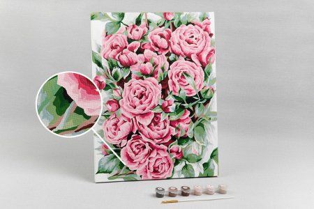 Набор для раскрашивания по номерам (холст на подрамнике) ФРЕЯ 40 х 30 см "Розарий" PNB/PM-126