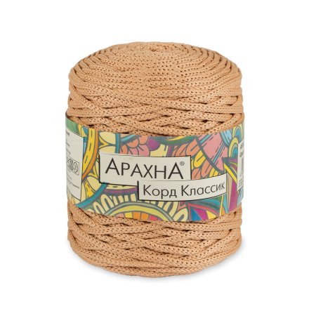Пряжа ARACHNA Cord Classic 100% полиэфир 1 х 200 ± 10 г 100 ± 5 м №19 розово-бежевый ARA-COR-CL-19