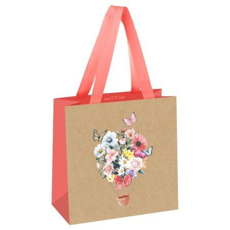 Пакет подарочный 20 x 20 x 10 см MESHU "Замечательный день" выборочный лак, крафт RE-MS_51783