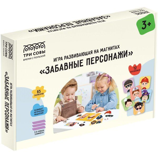 Игра развивающая на магнитах ТРИ СОВЫ "Забавные персонажи" 65 эл. RE-МИ_48723
