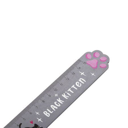 Линейка 15 см MESHU "Paw" деревянная, ассорти, европодвес RE-MS_59669